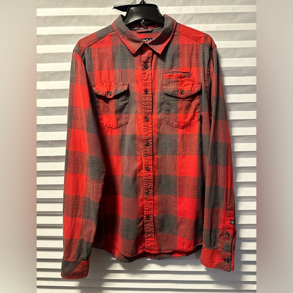 KAVU flannel Shirt - Lightweight Casual Fit - Long Sleeve Button Up Plaid